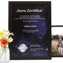 Lade das Bild in den Galerie-Viewer, Sterntaufe Gutscheinkarte